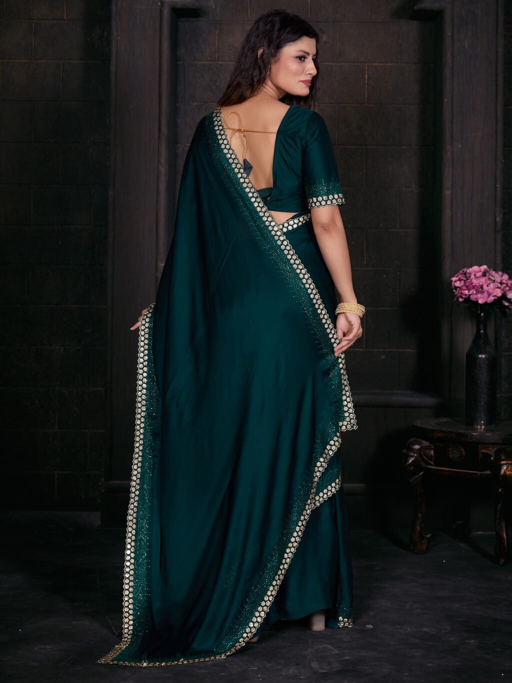 showcasing the beauty and craftsmanship of Designer Saree.