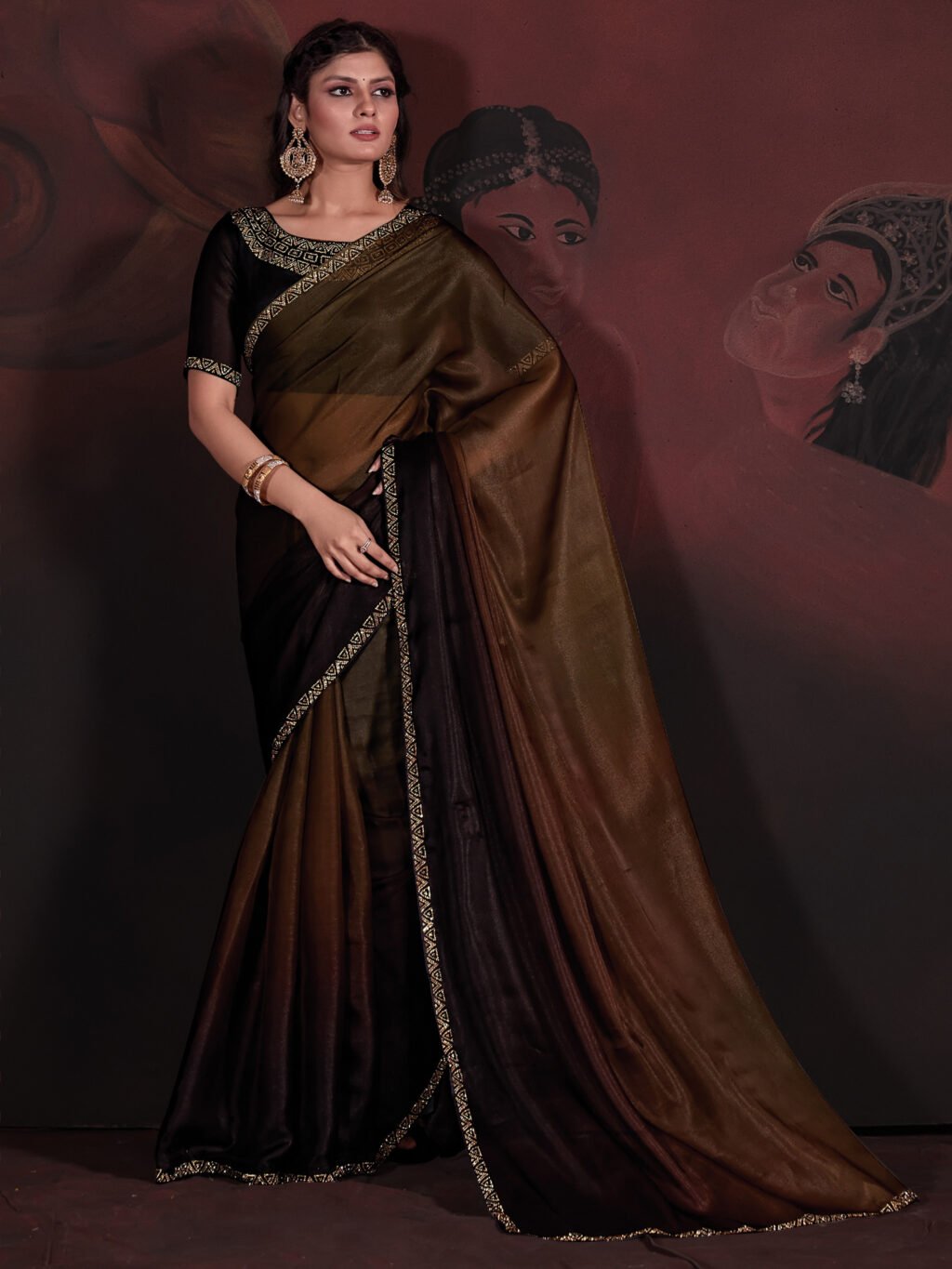 Image of Brown Saree