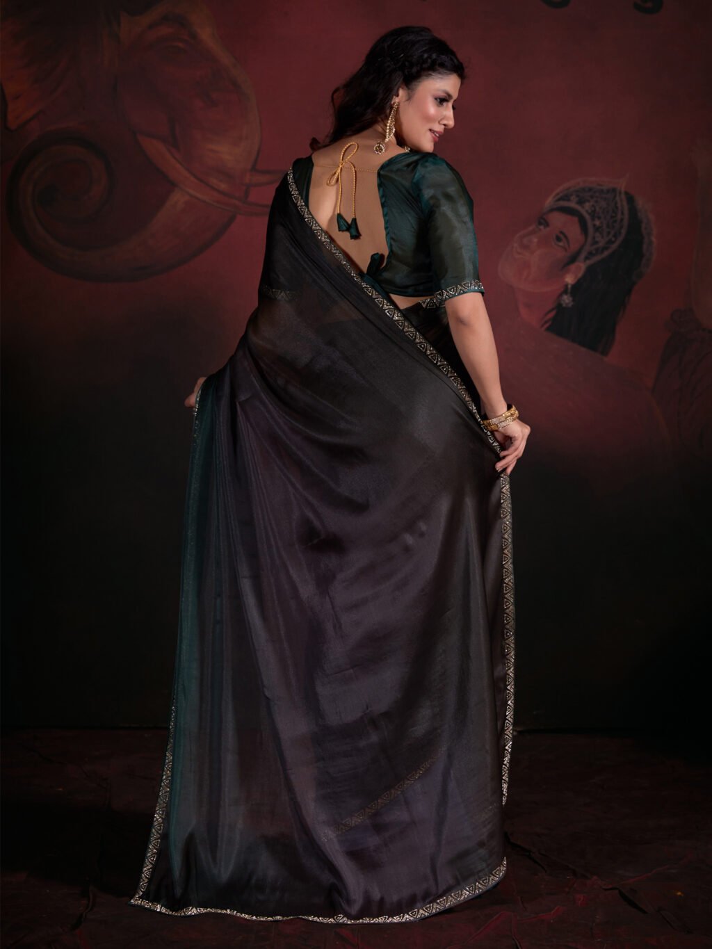 showcasing the beauty and craftsmanship of Festive Saree.