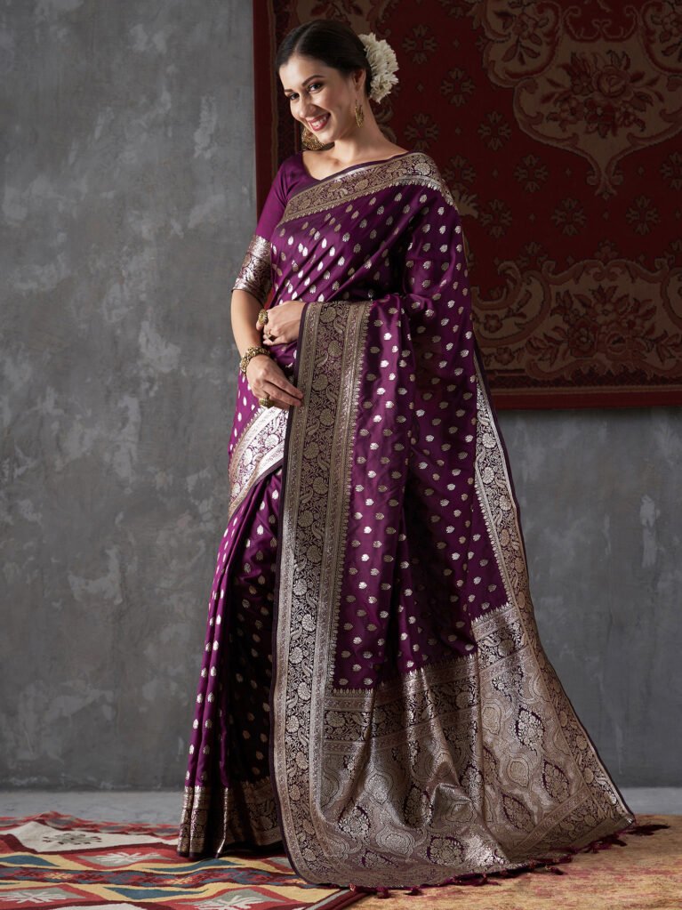 showcasing the beauty and craftsmanship of Silk Saree.