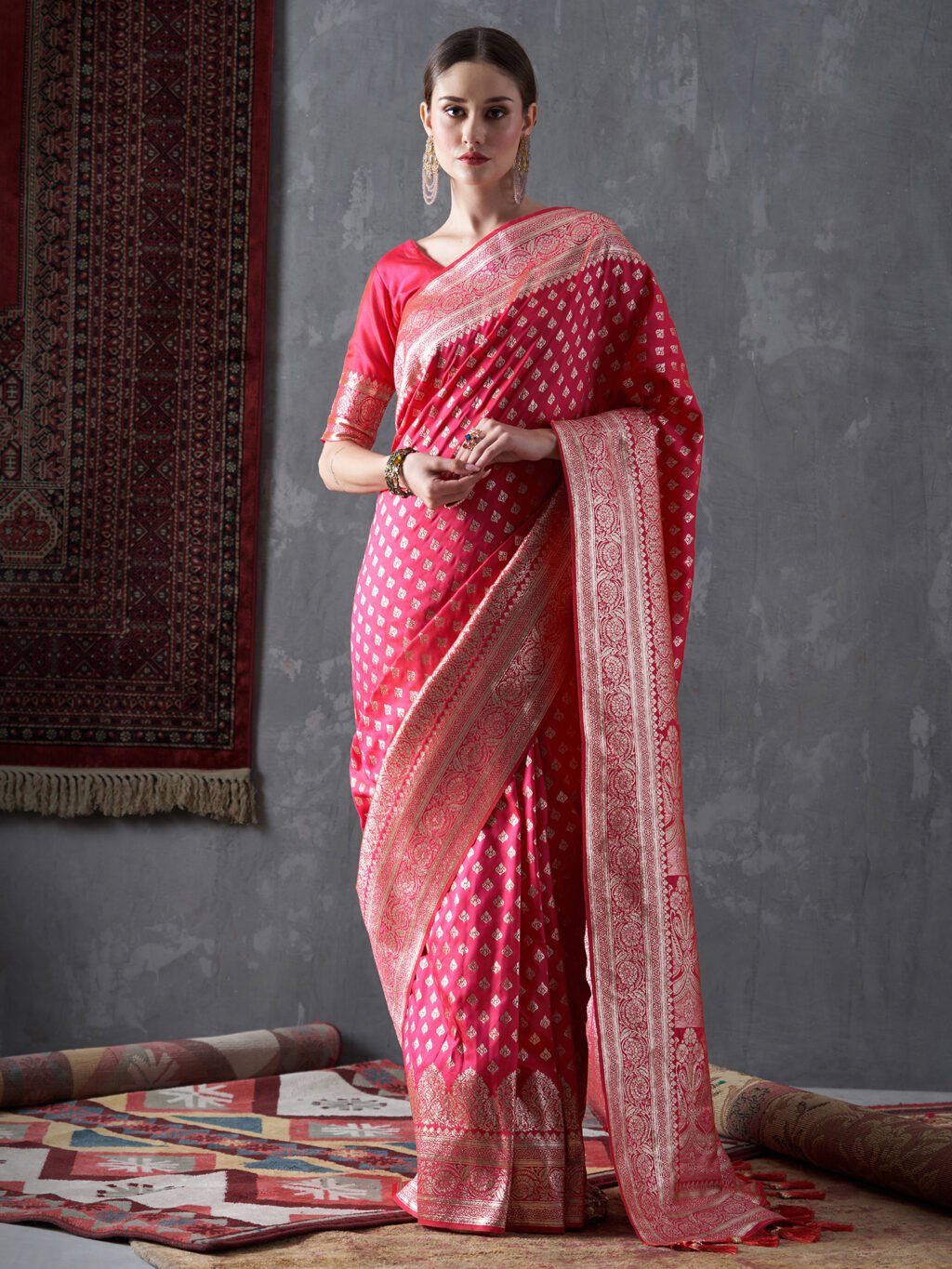 showcasing the beauty and craftsmanship of Traditional Saree.