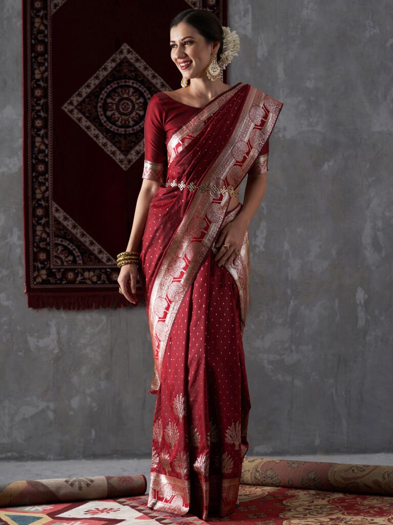 showcasing the beauty and craftsmanship of Festive Saree.