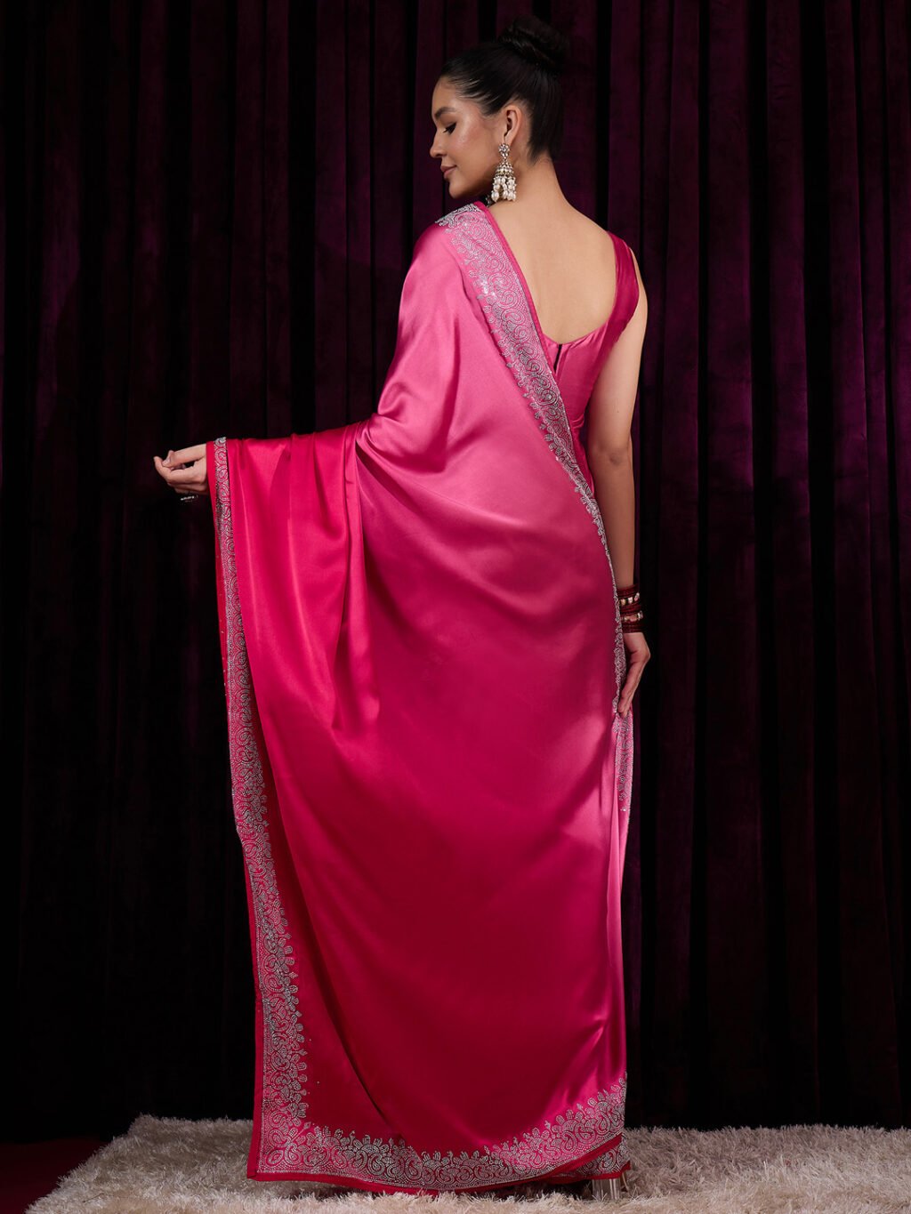 showcasing the beauty and craftsmanship of Silk Saree.