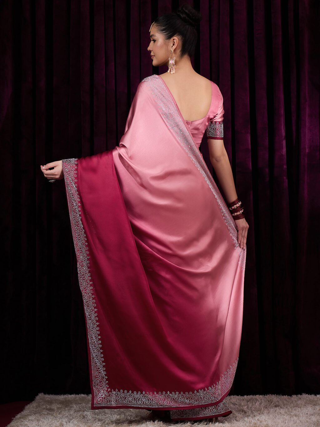 showcasing the beauty and craftsmanship of Party Wear Saree.