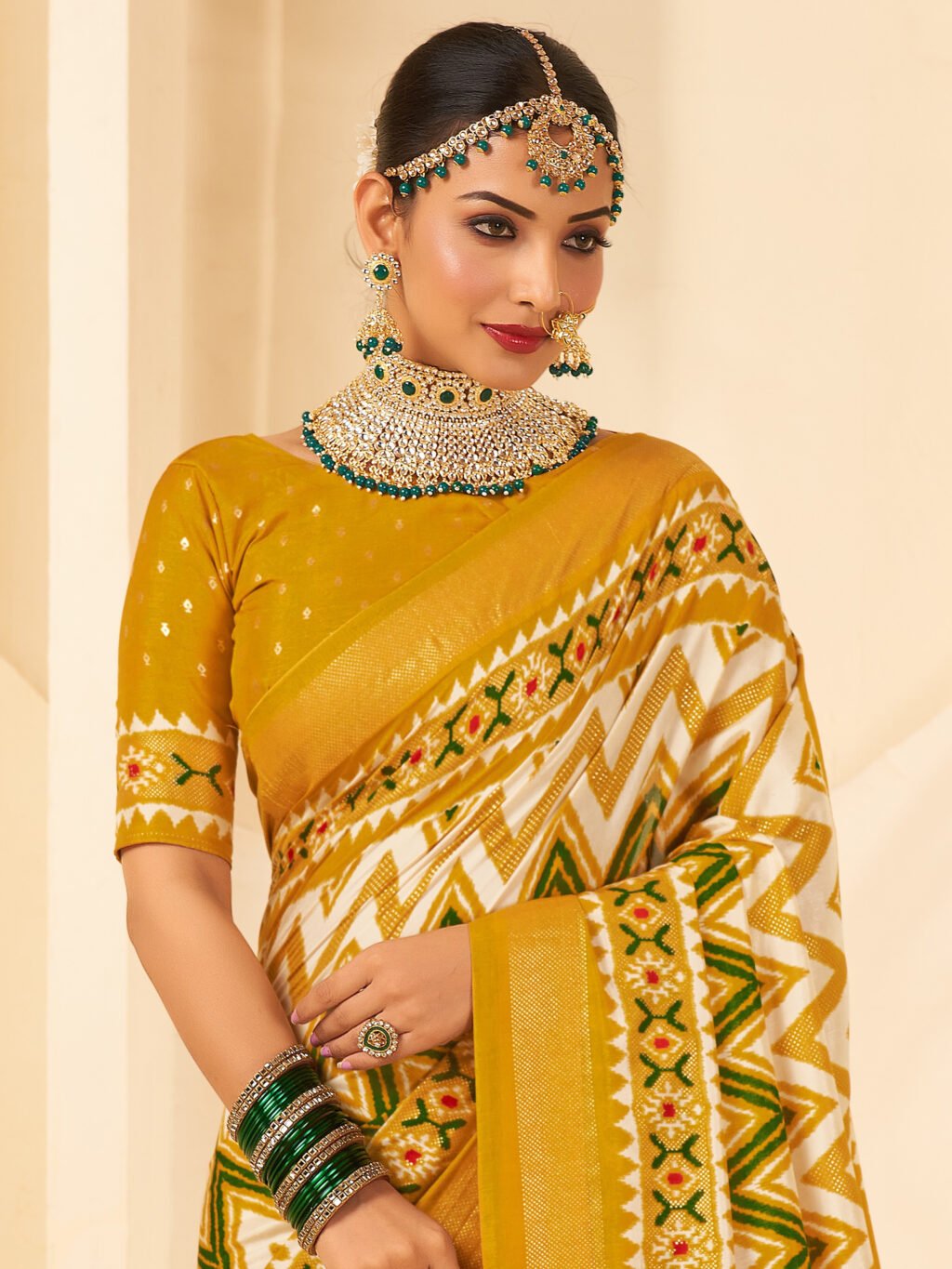 Mustard Silk Saree - Image 4