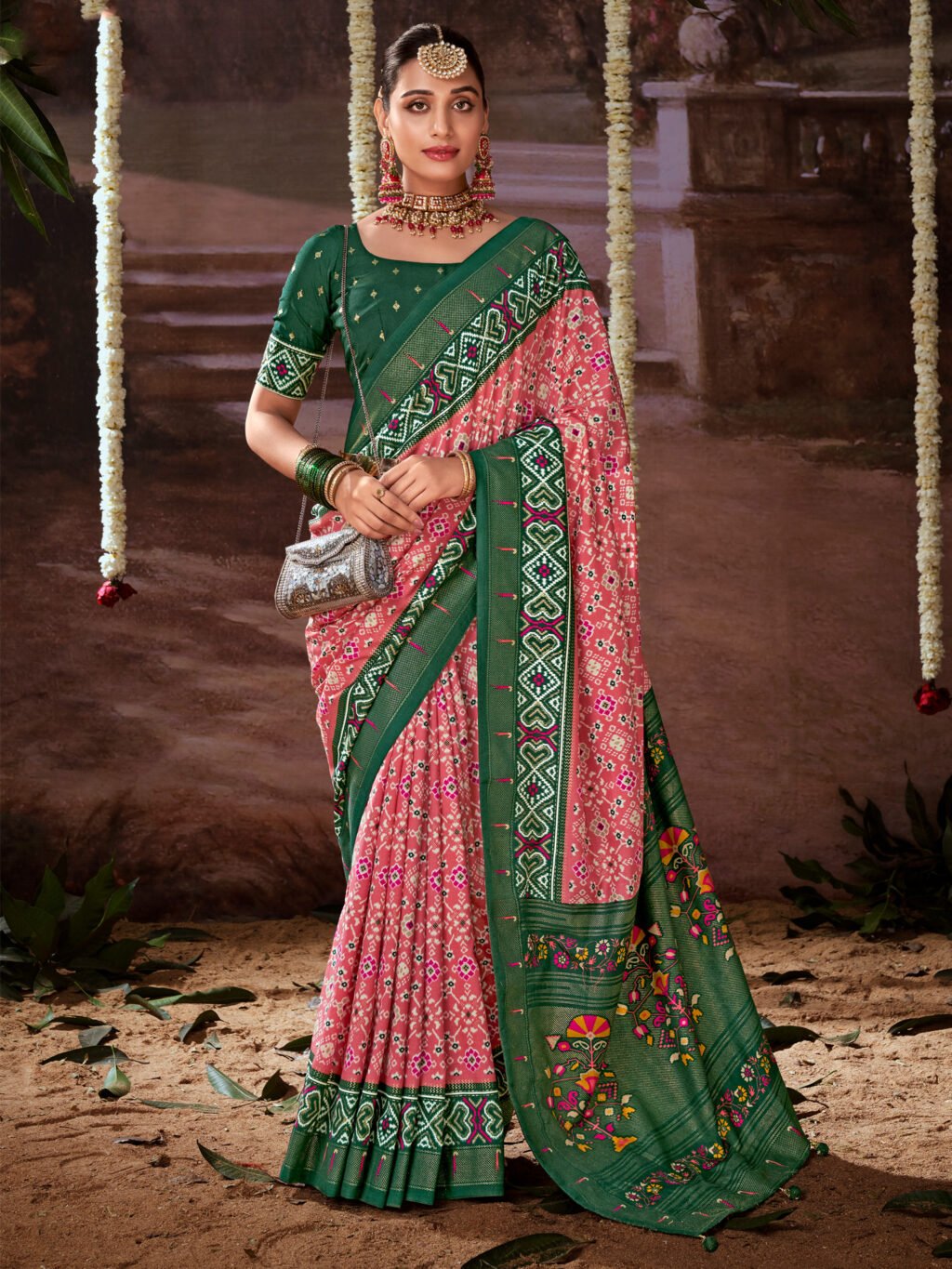 Image of Pink Silk Saree
