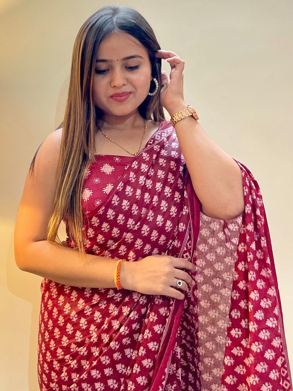 showcasing the beauty and craftsmanship of Traditional Saree.