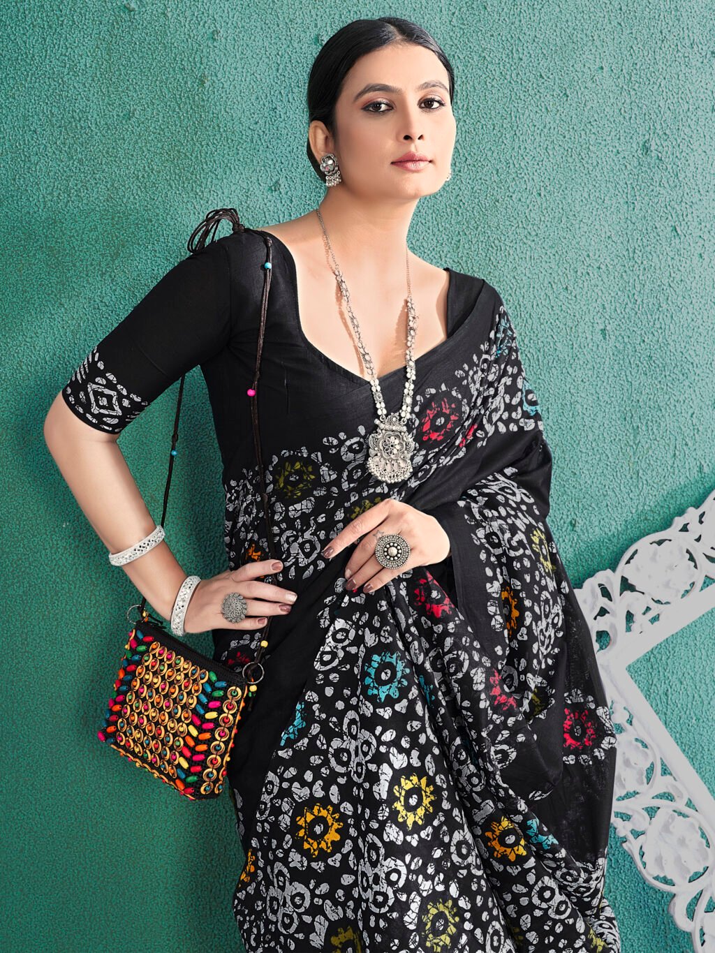 showcasing the beauty and craftsmanship of Silk Saree.