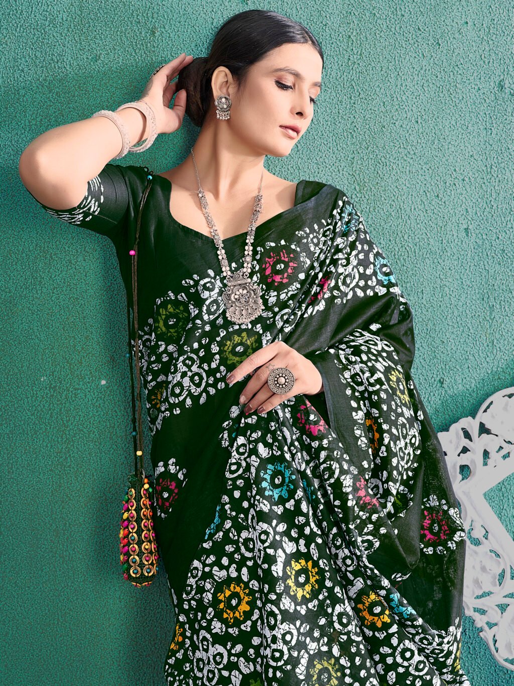 showcasing the beauty and craftsmanship of Designer Saree.