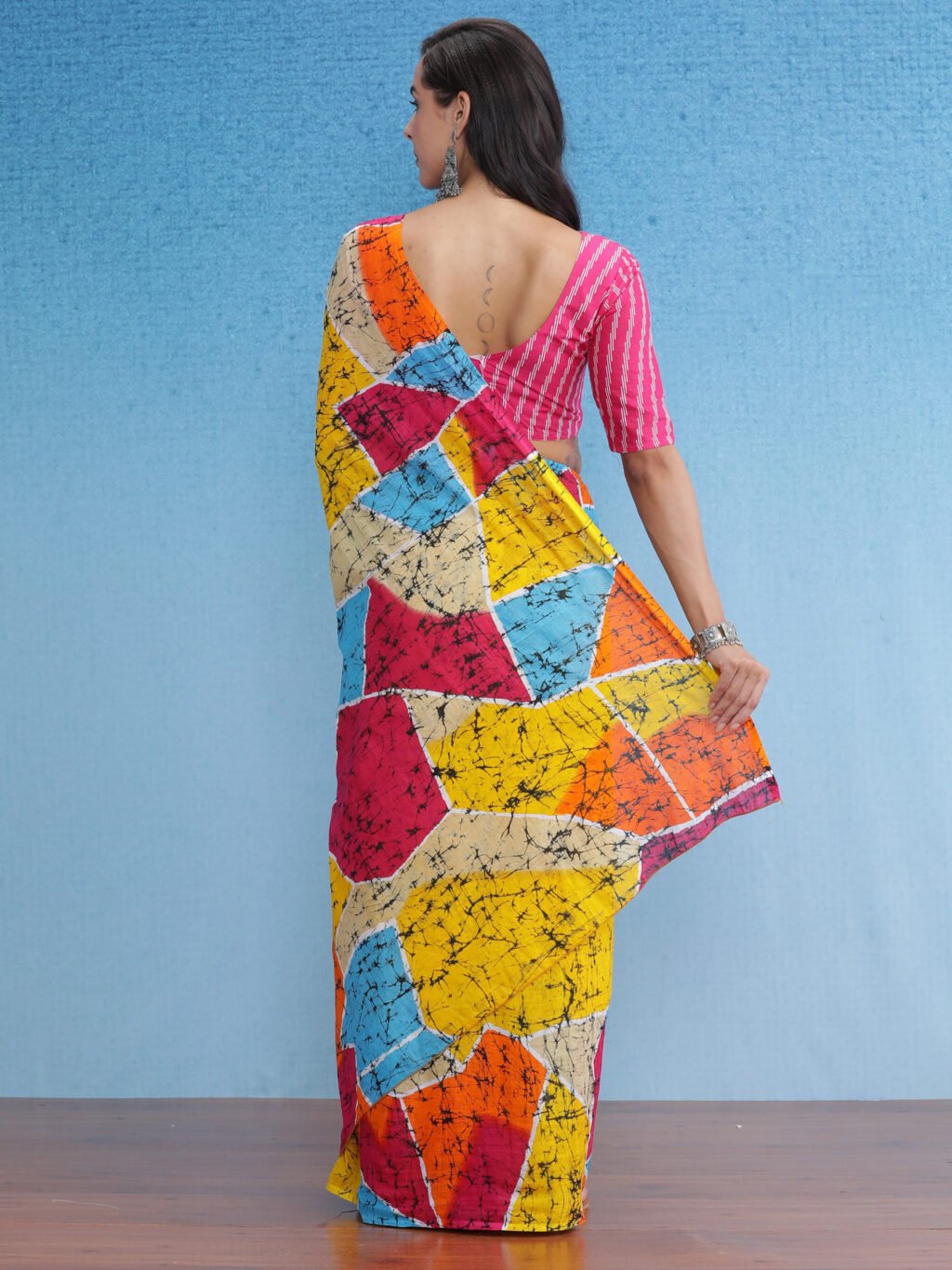 showcasing the beauty and craftsmanship of Silk Saree.