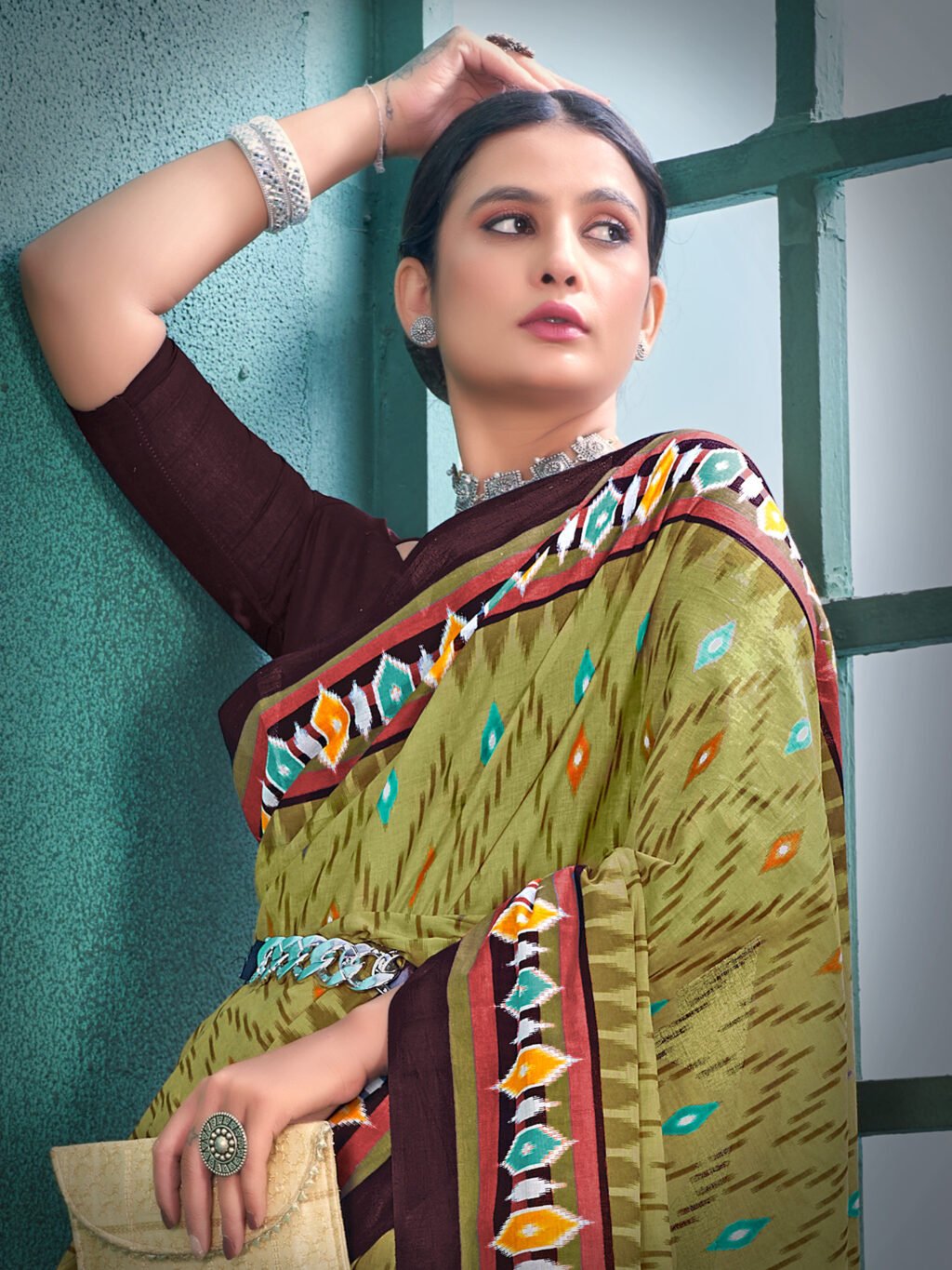 showcasing the beauty and craftsmanship of Designer Saree.