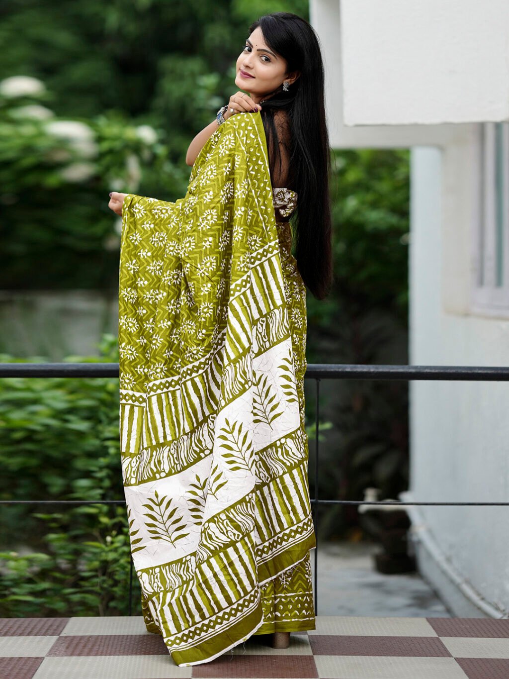 showcasing the beauty and craftsmanship of Designer Saree.