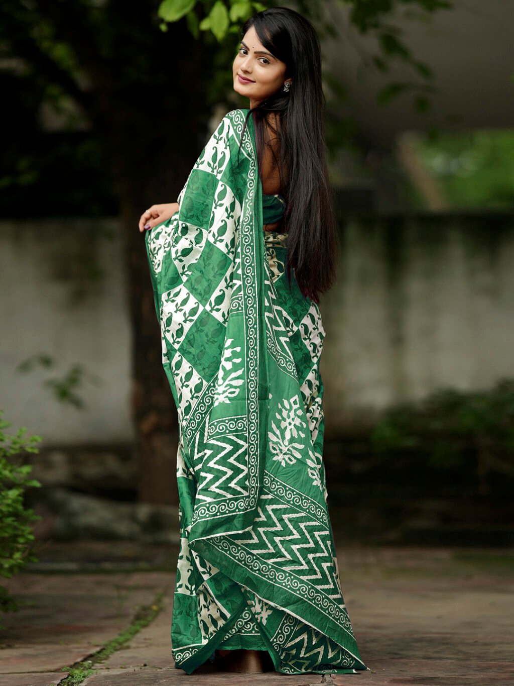 showcasing the beauty and craftsmanship of Silk Saree.