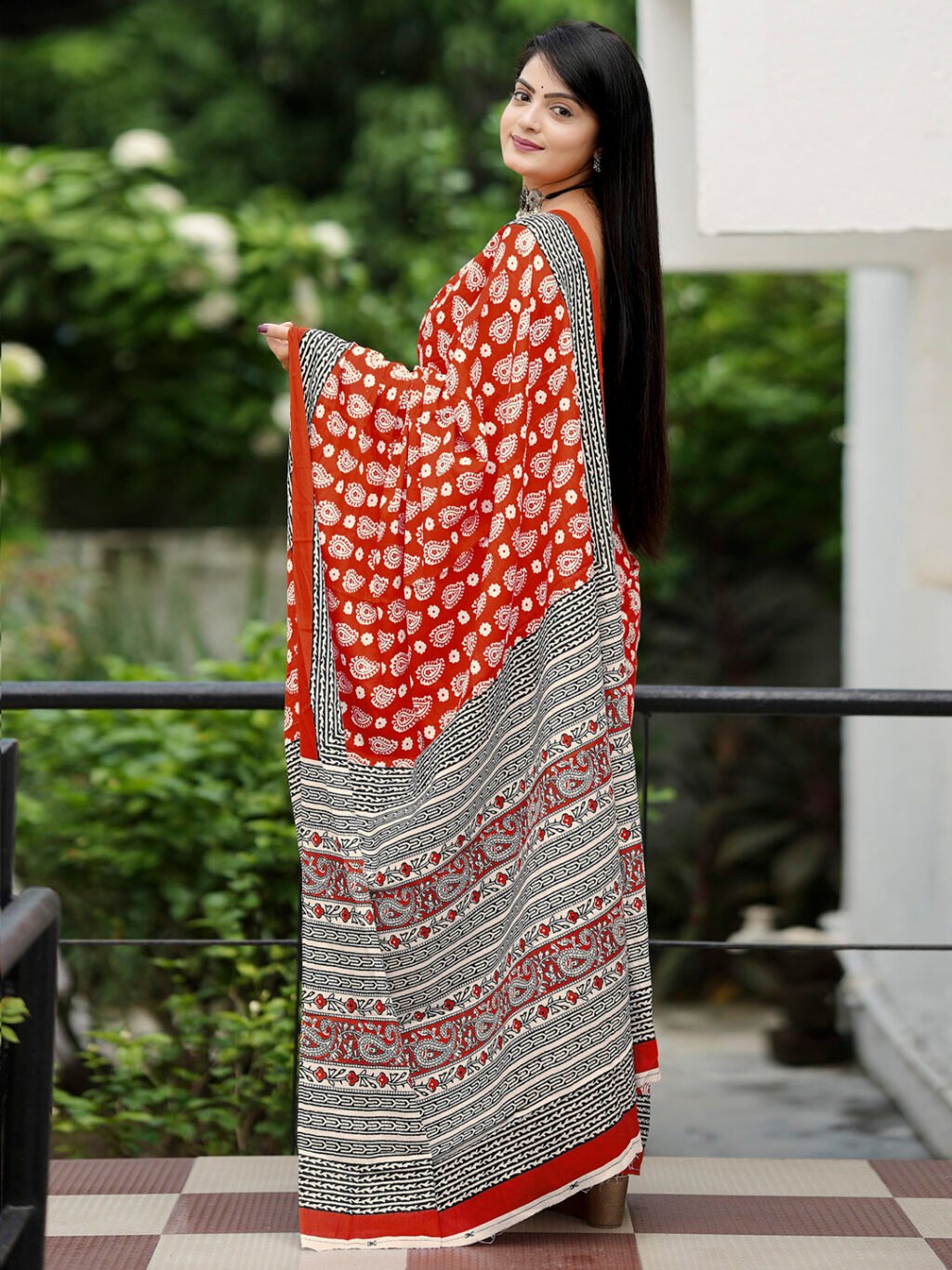 showcasing the beauty and craftsmanship of Silk Saree.