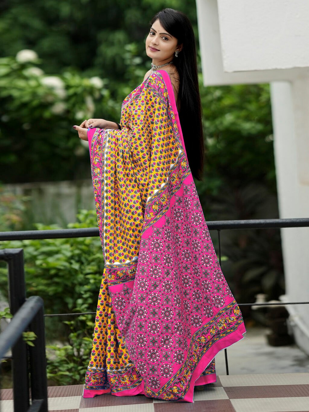 showcasing the beauty and craftsmanship of Silk Saree.