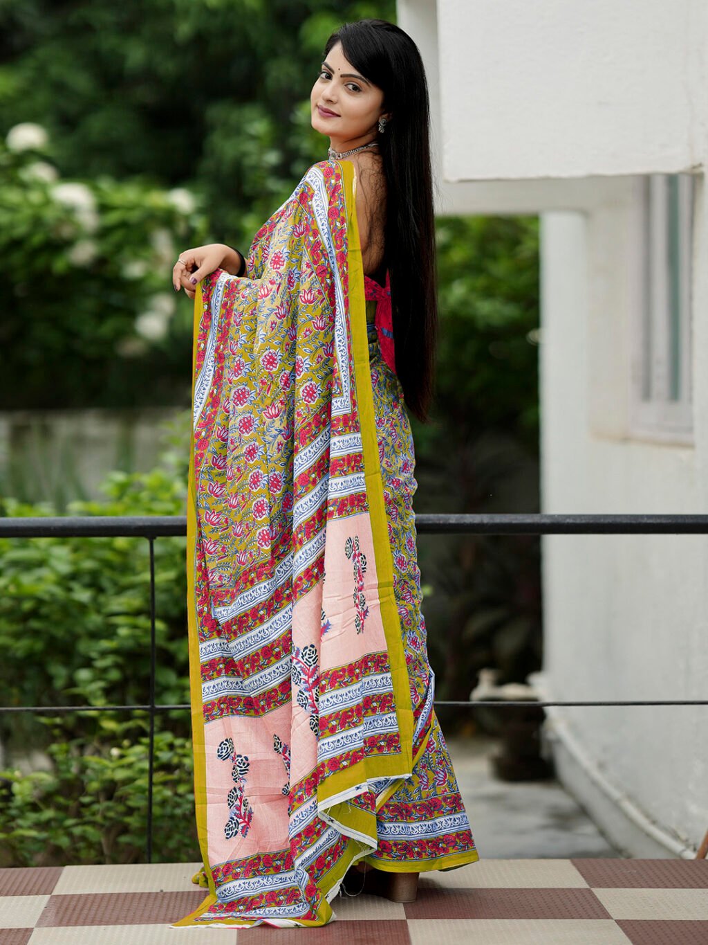 showcasing the beauty and craftsmanship of Silk Saree.