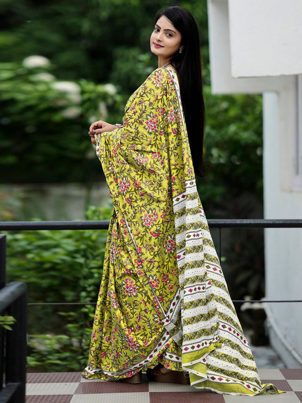 showcasing the beauty and craftsmanship of Party Wear Saree.