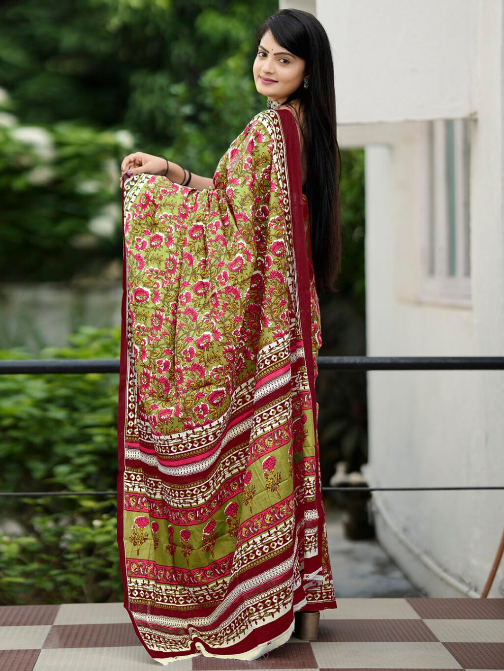 showcasing the beauty and craftsmanship of Traditional Saree.