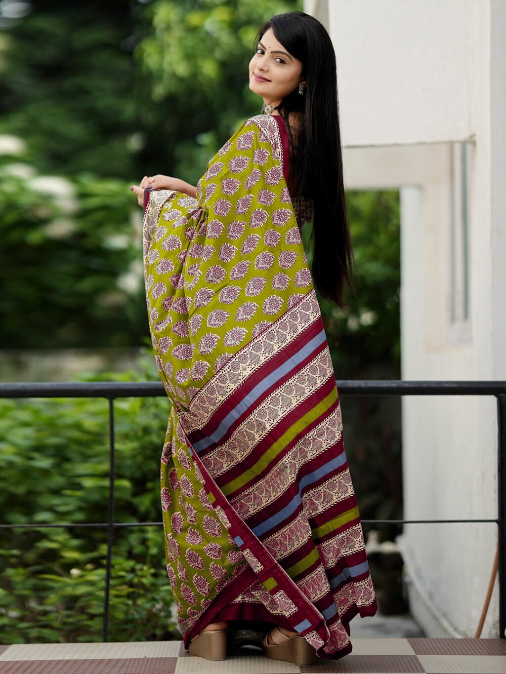 showcasing the beauty and craftsmanship of Festive Saree.