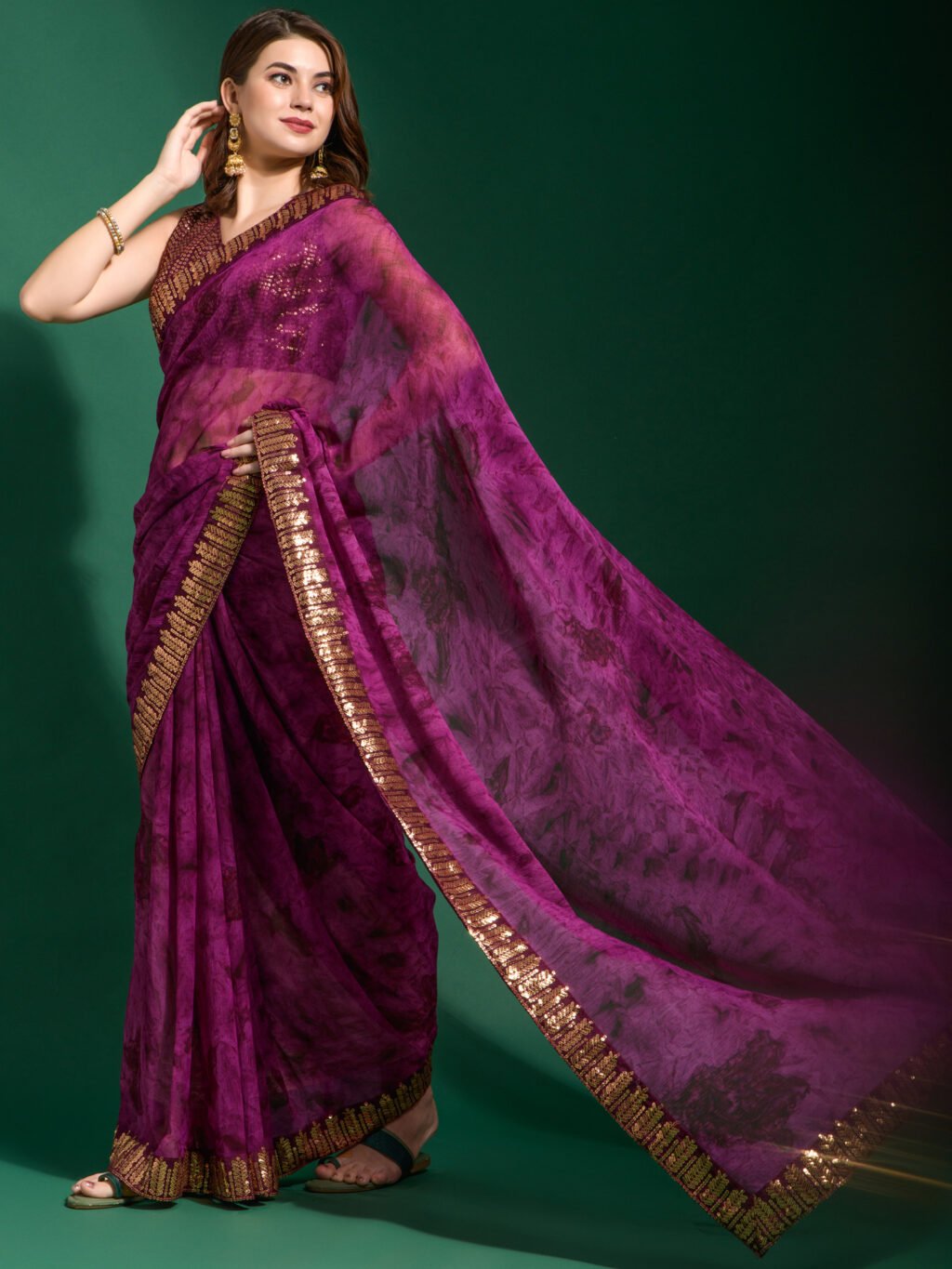 showcasing the beauty and craftsmanship of Traditional Saree.