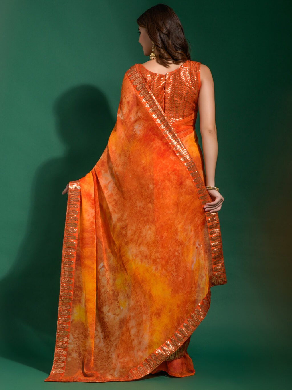 showcasing the beauty and craftsmanship of Silk Saree.