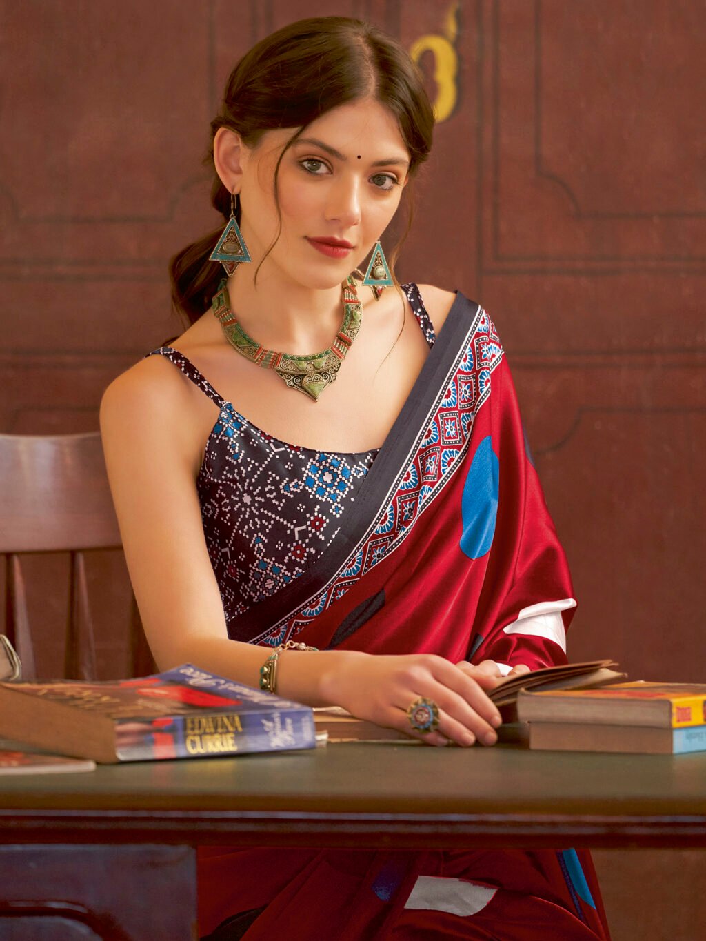 showcasing the beauty and craftsmanship of Party Wear Saree.