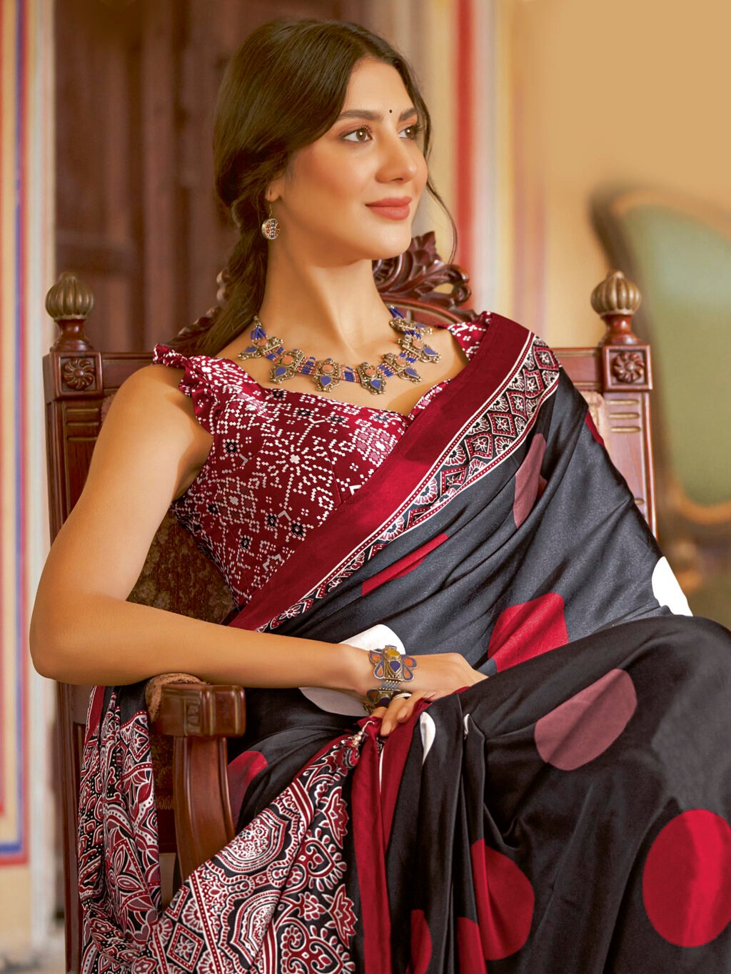 showcasing the beauty and craftsmanship of Traditional Saree.