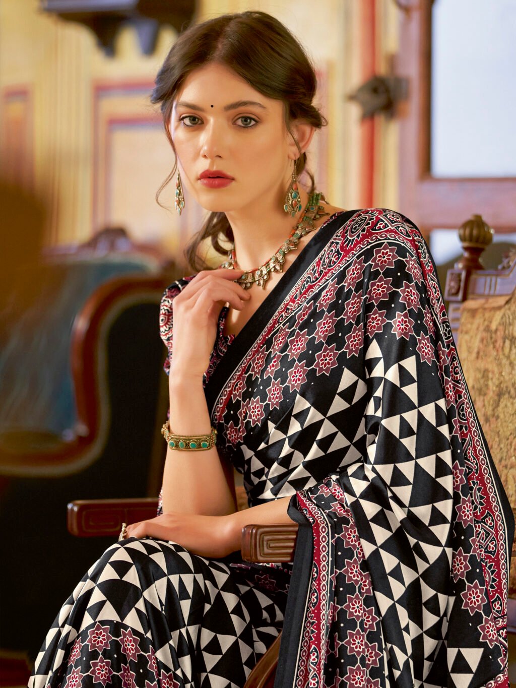 showcasing the beauty and craftsmanship of Silk Saree.
