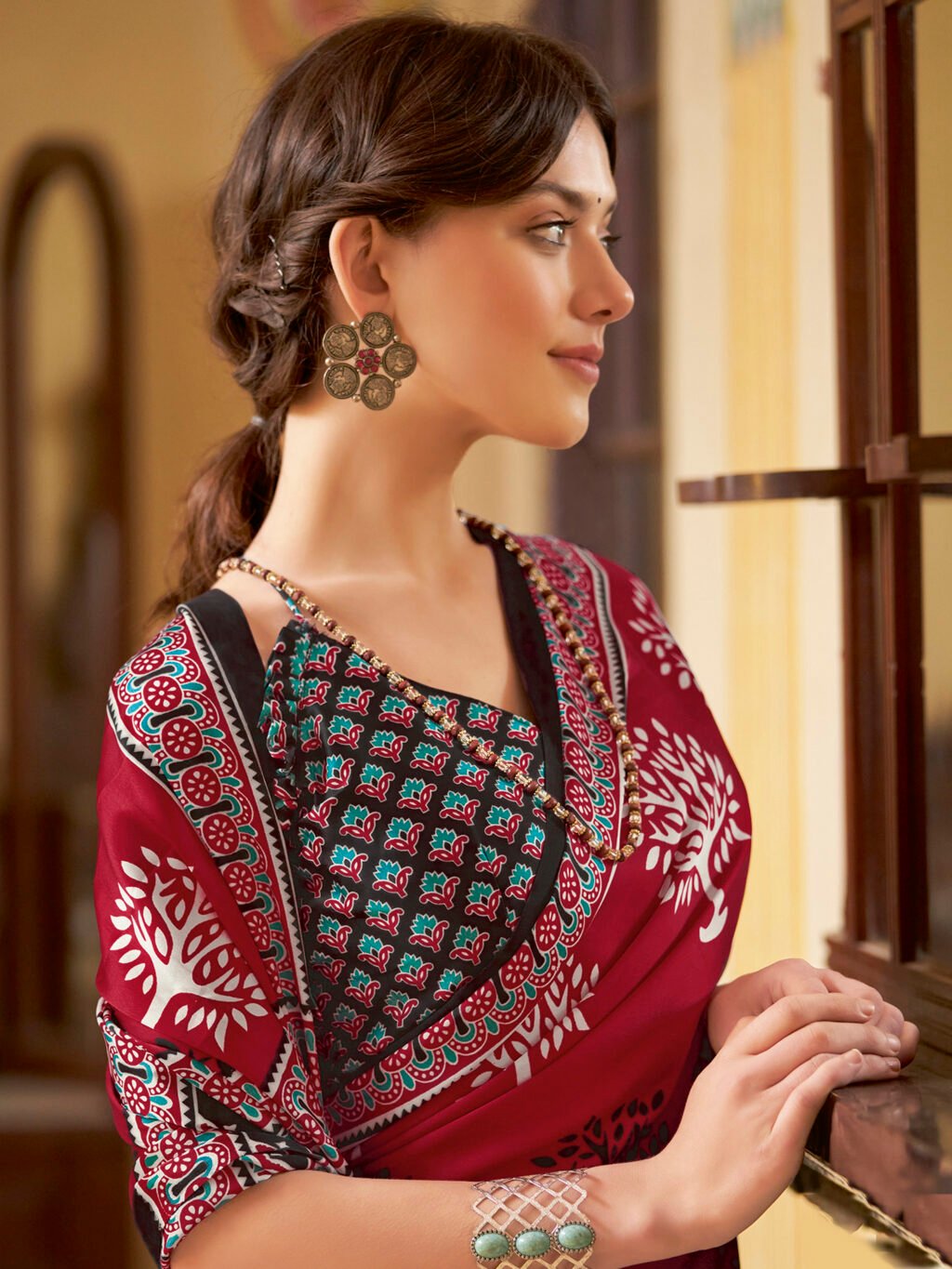 showcasing the beauty and craftsmanship of Silk Saree.