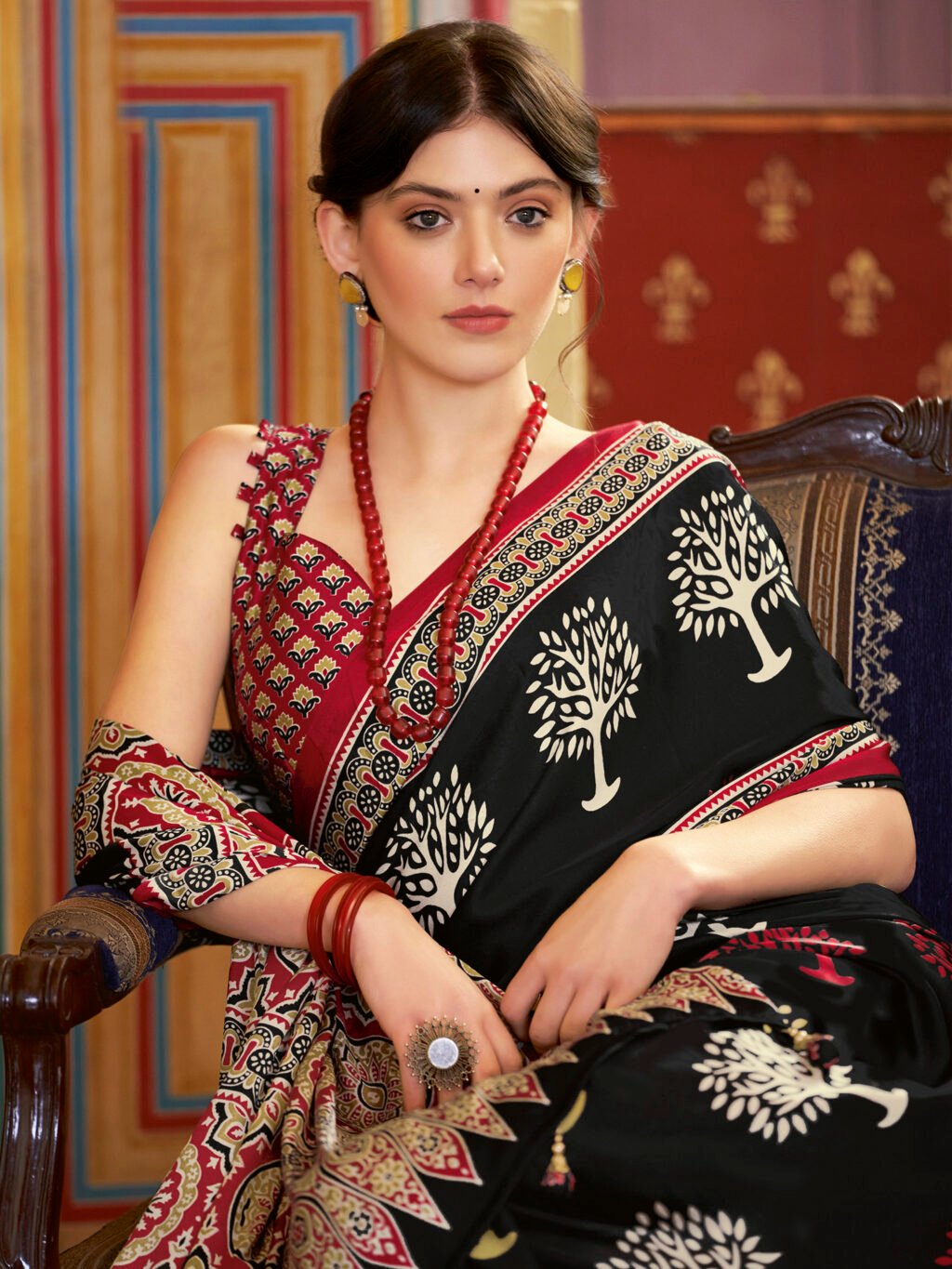 showcasing the beauty and craftsmanship of Designer Saree.
