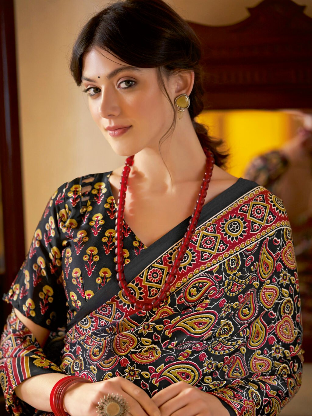 showcasing the beauty and craftsmanship of Designer Saree.