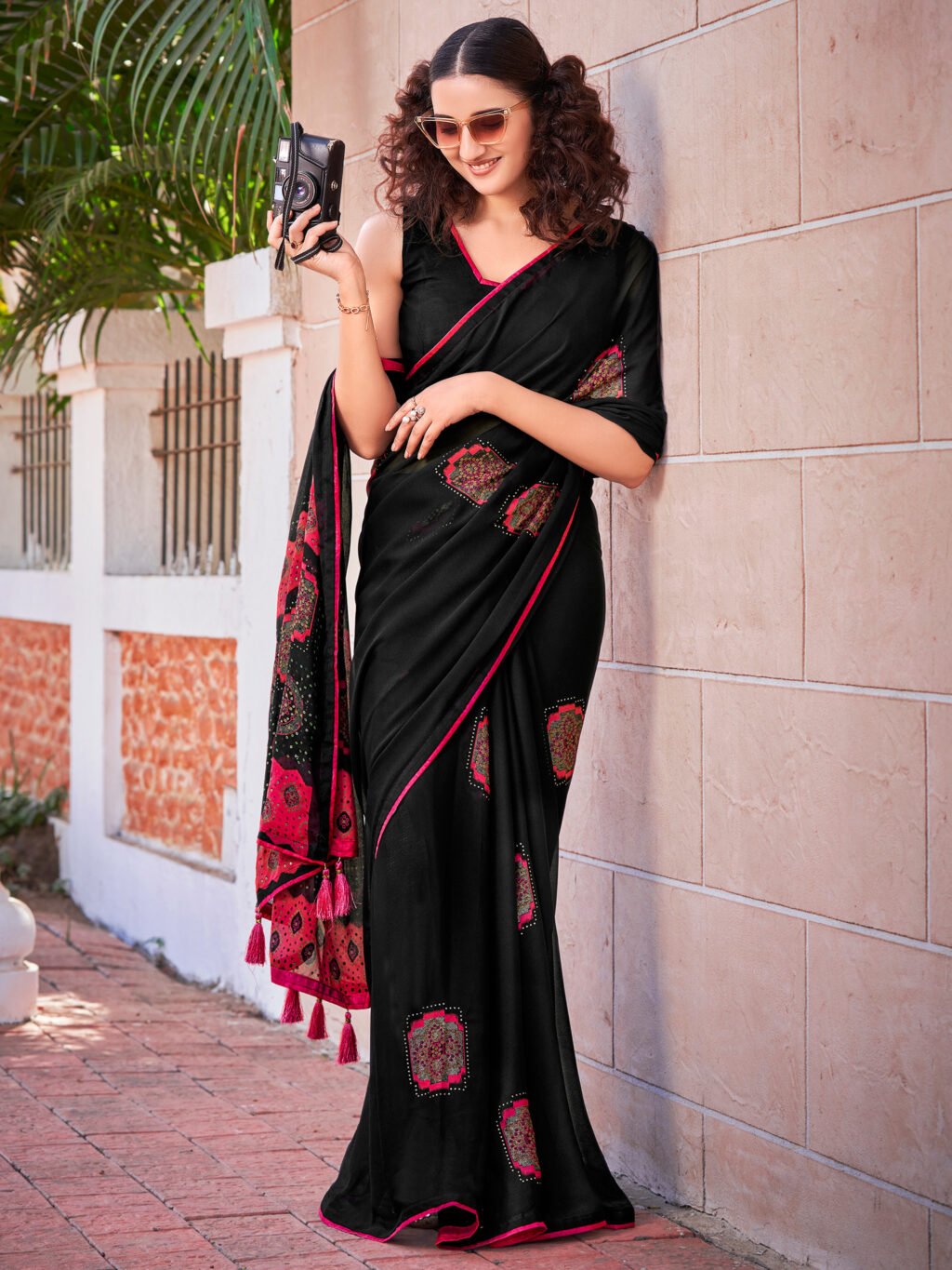 Image of Black Silk Saree