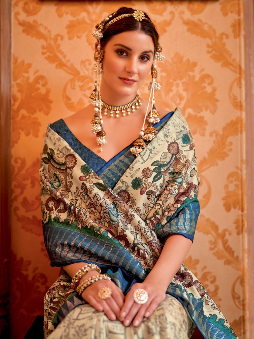 showcasing the beauty and craftsmanship of Traditional Saree.
