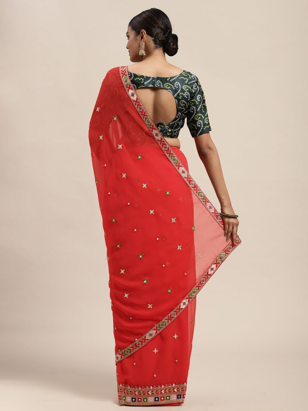 showcasing the beauty and craftsmanship of Party Wear Saree.