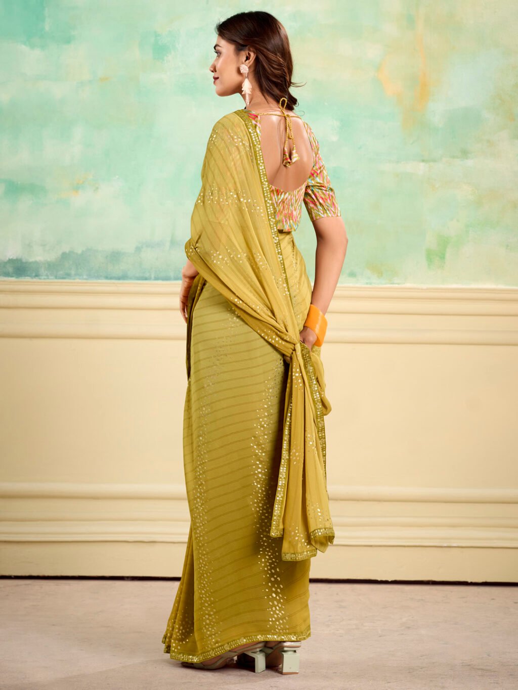 showcasing the beauty and craftsmanship of Silk Saree.