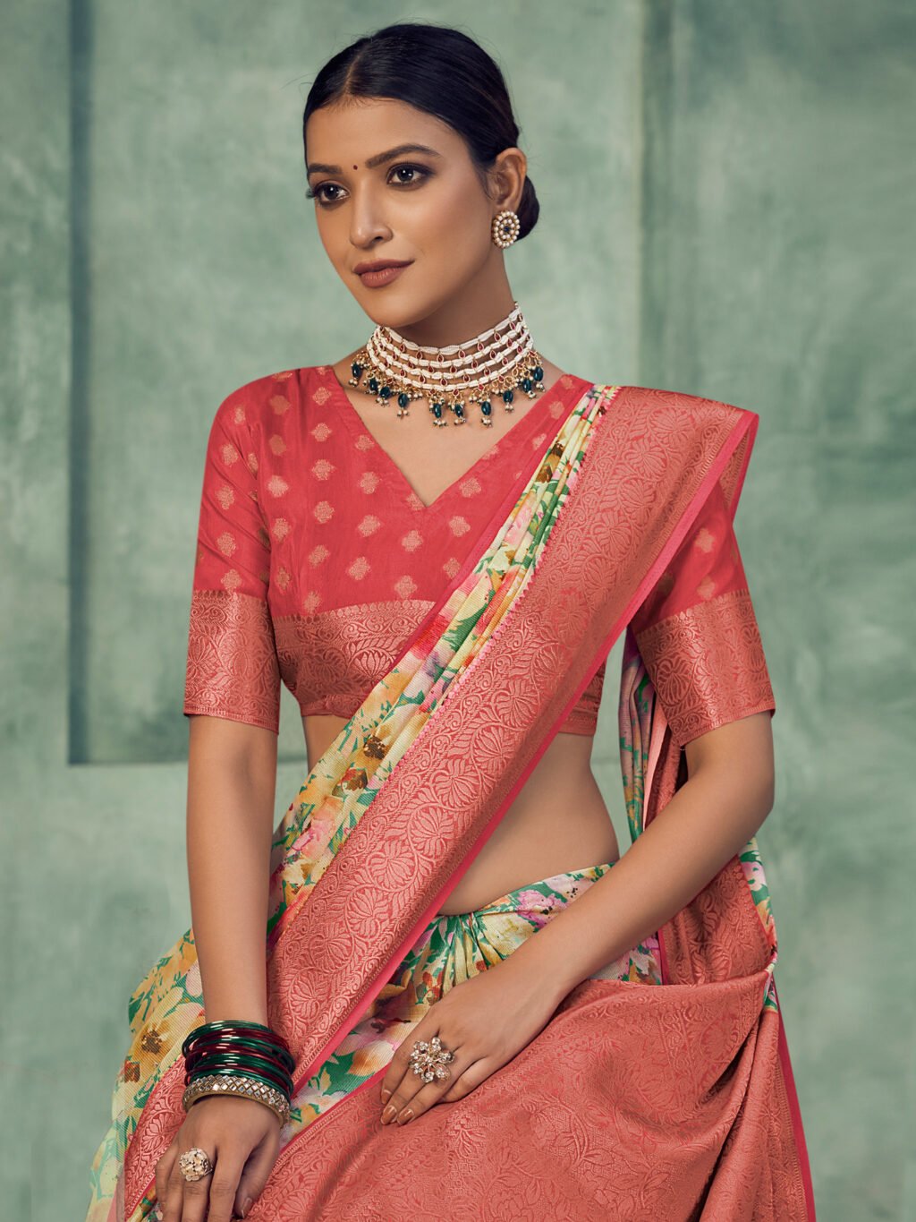 showcasing the beauty and craftsmanship of Silk Saree.