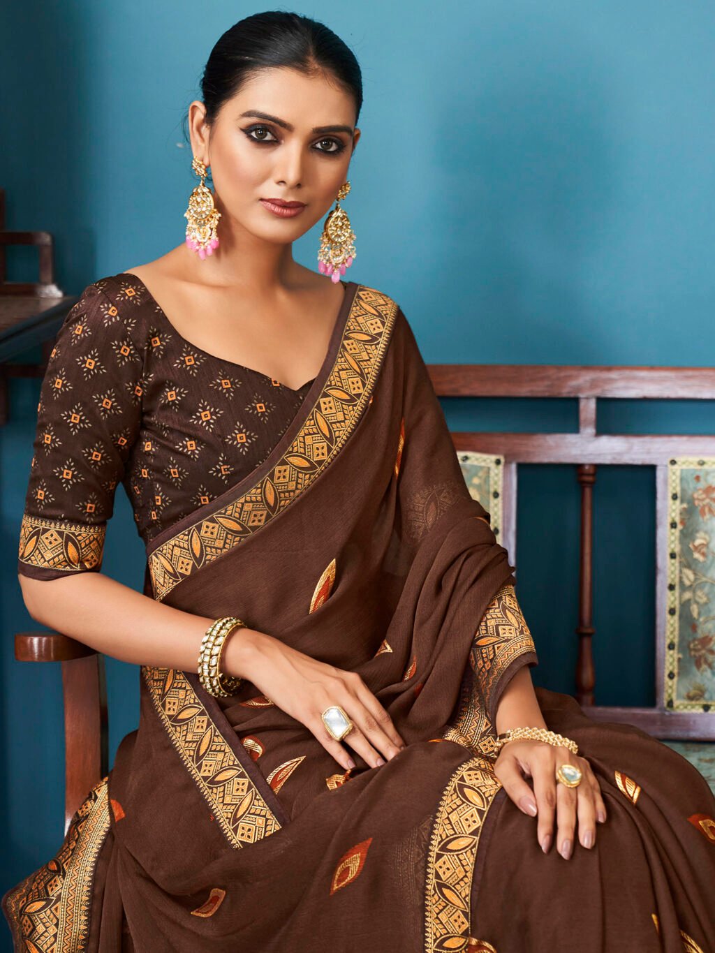 showcasing the beauty and craftsmanship of Festive Saree.