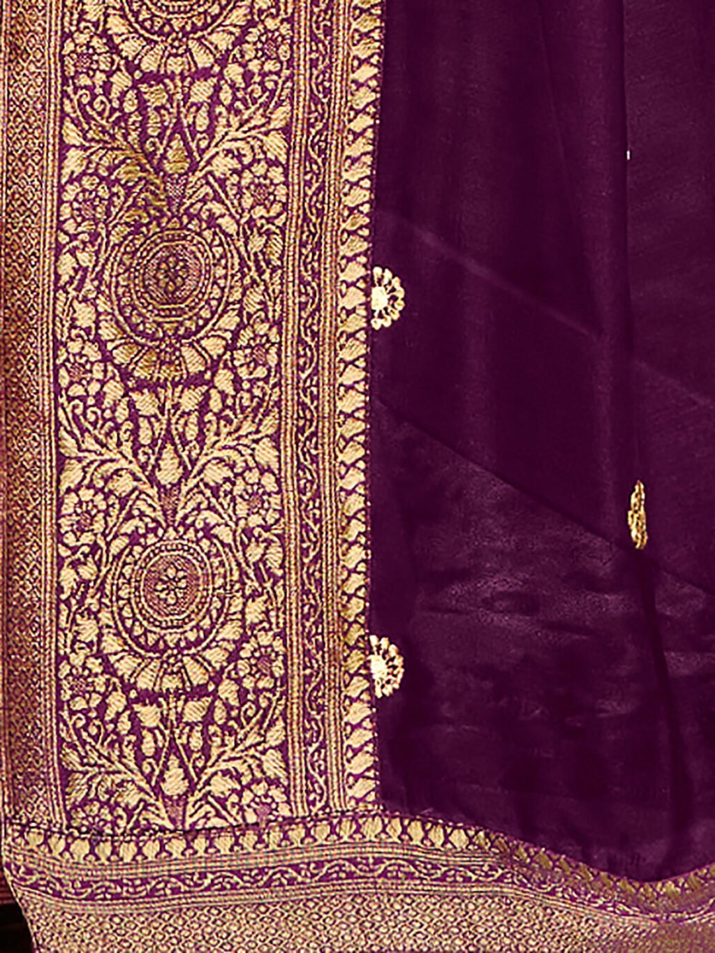 Purple Silk Saree - Image 4