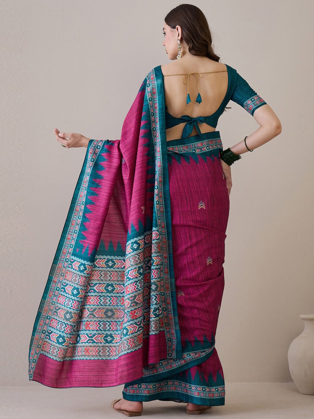 showcasing the beauty and craftsmanship of Party Wear Saree.