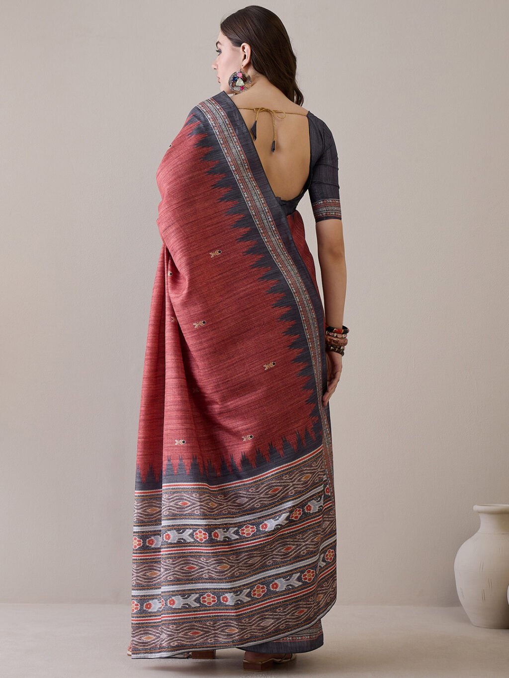 showcasing the beauty and craftsmanship of Silk Saree.
