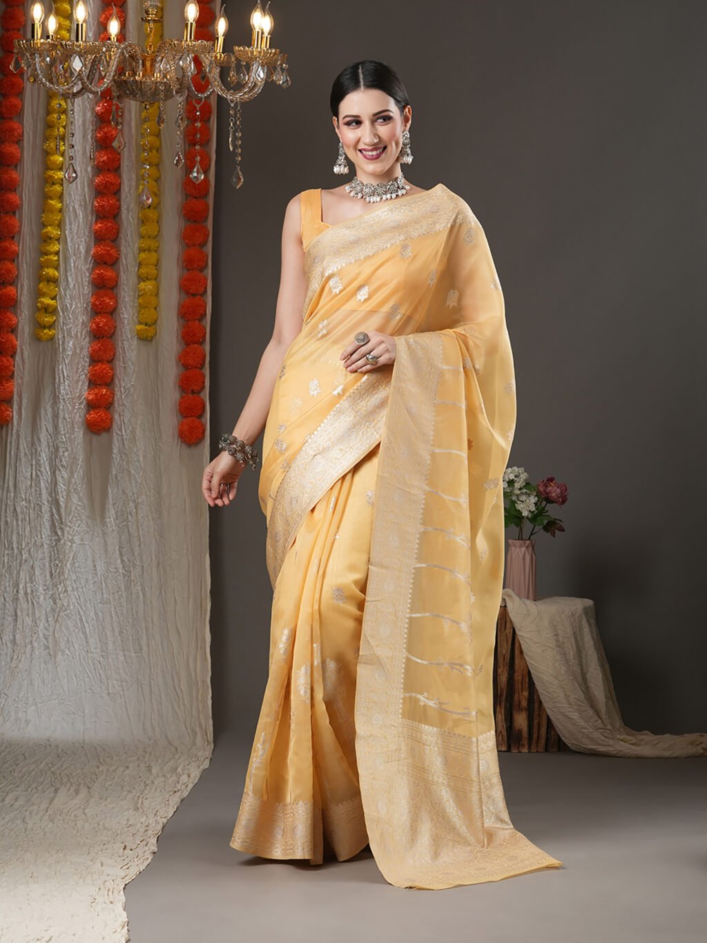 Image of Yellow Saree