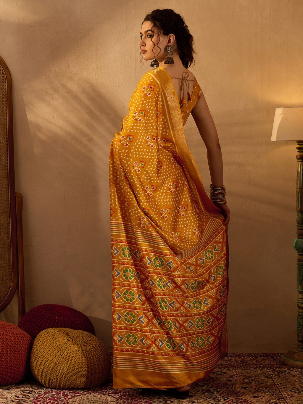 showcasing the beauty and craftsmanship of Silk Saree.