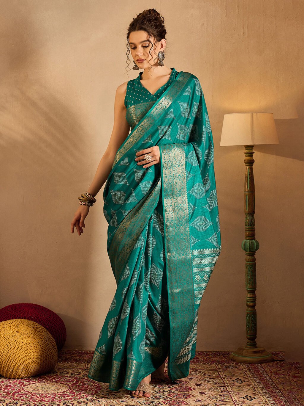 Image of Blue Silk Saree