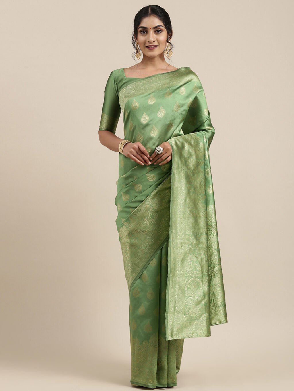 Image of Green Silk Saree