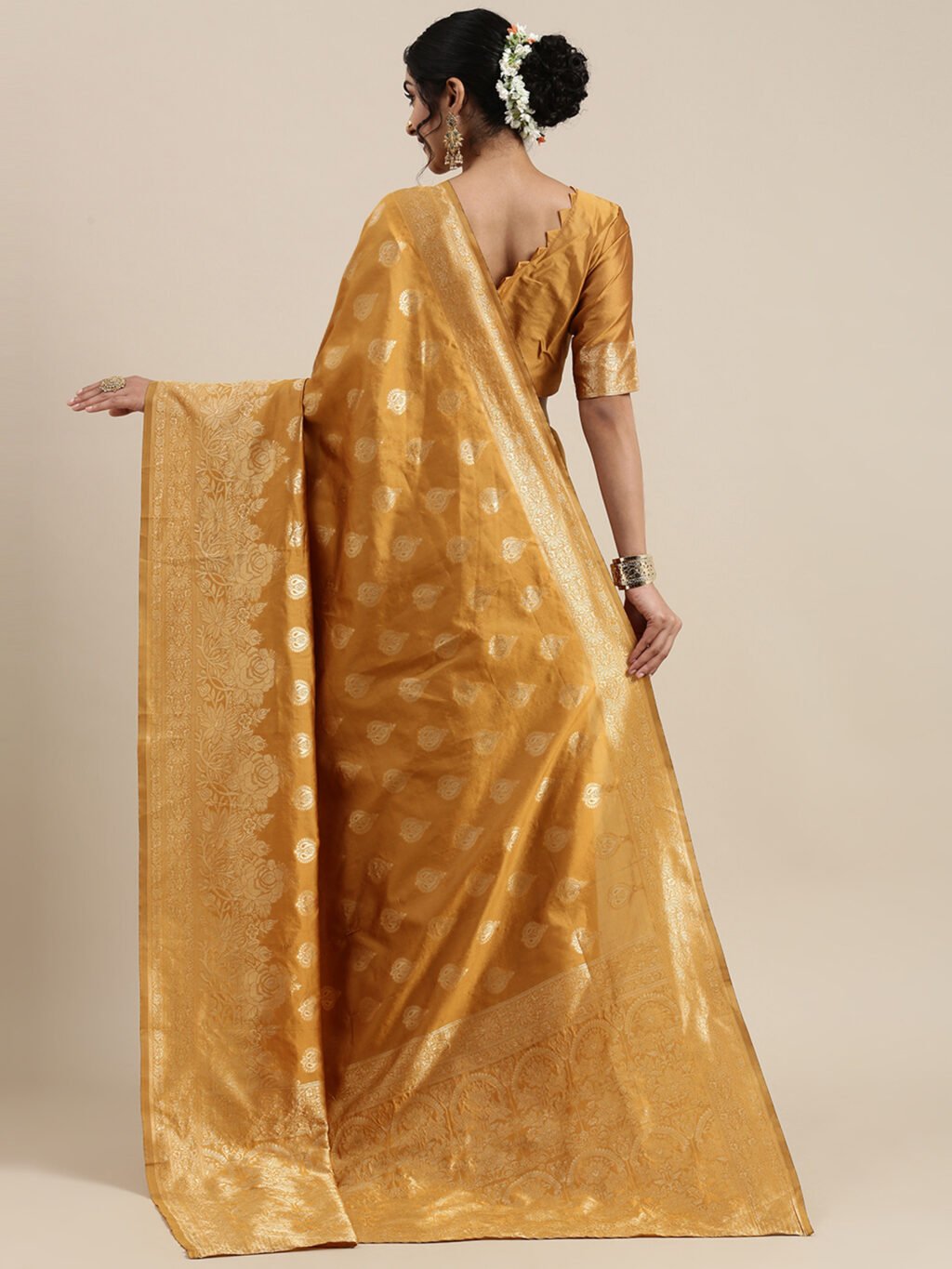 showcasing the beauty and craftsmanship of Designer Saree.
