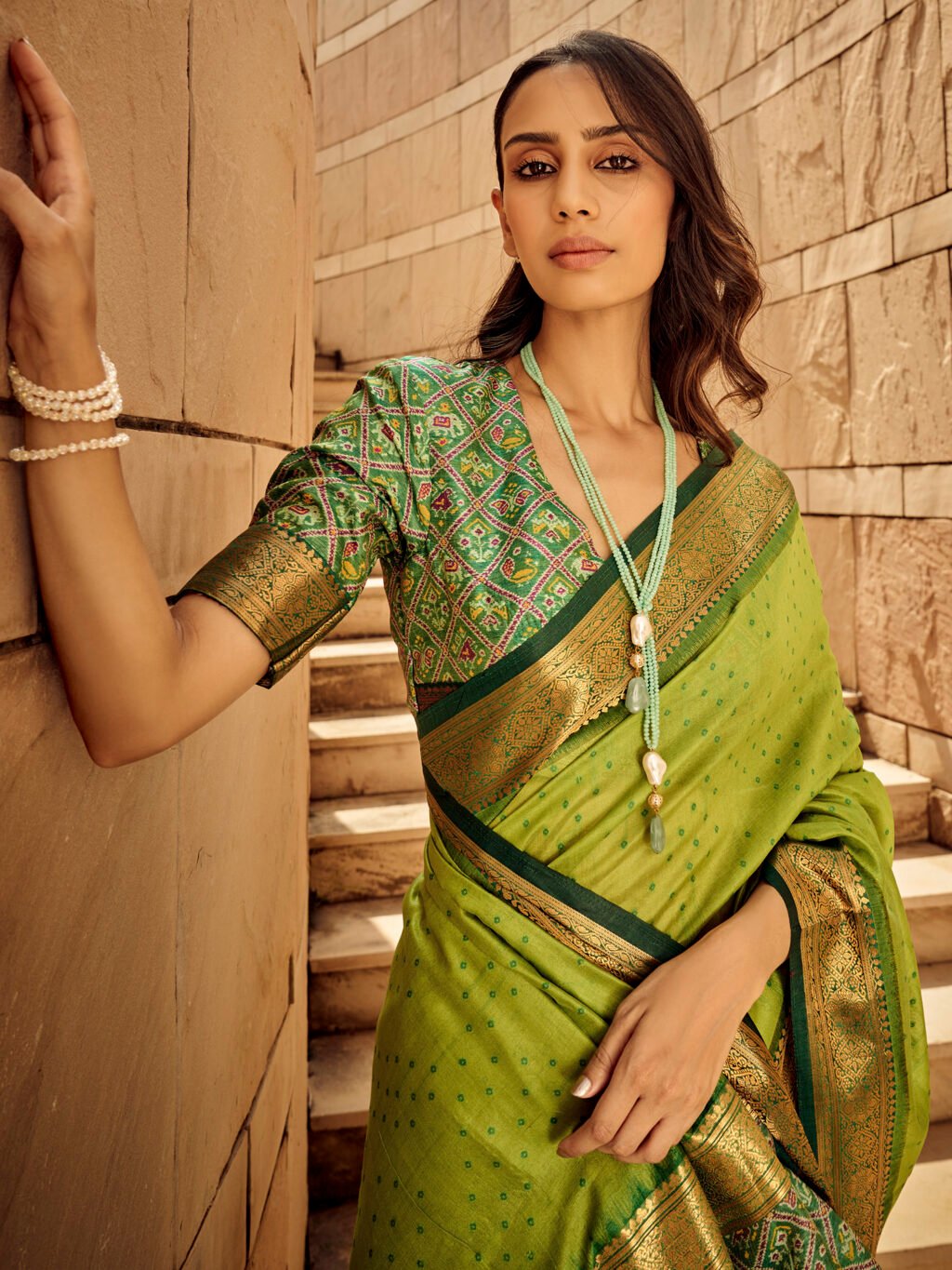 showcasing the beauty and craftsmanship of Traditional Saree.