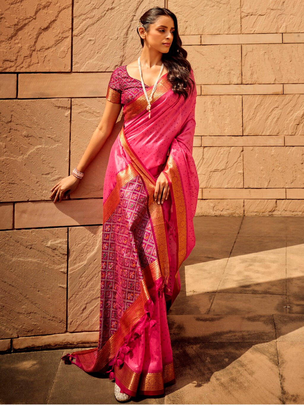 showcasing the beauty and craftsmanship of Festive Saree.
