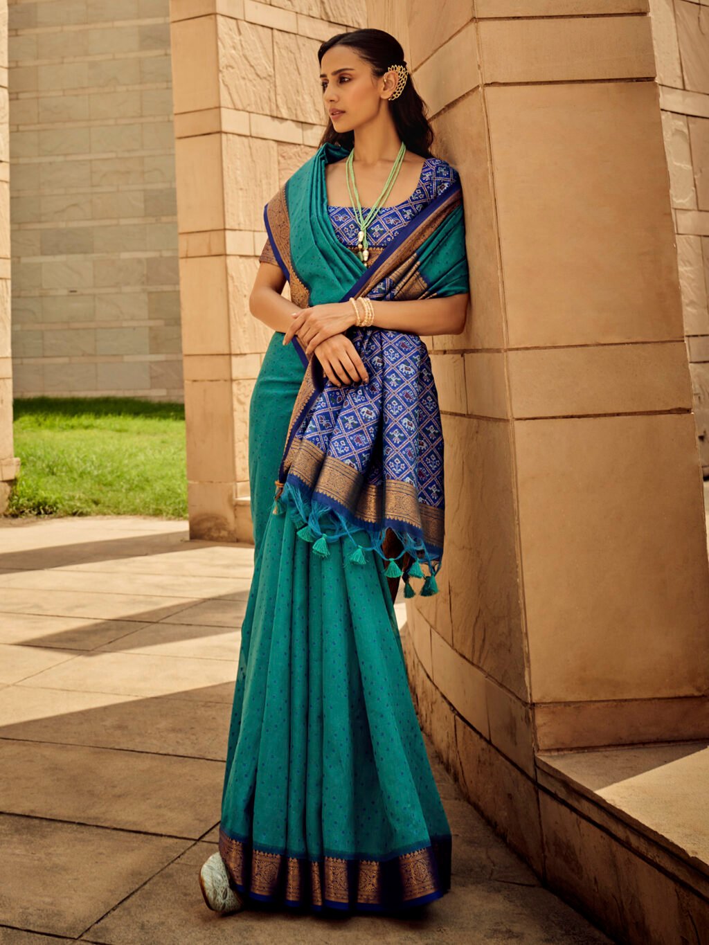 showcasing the beauty and craftsmanship of Party Wear Saree.