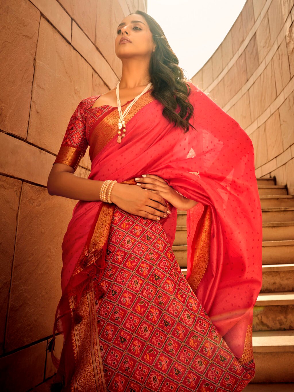 showcasing the beauty and craftsmanship of Festive Saree.