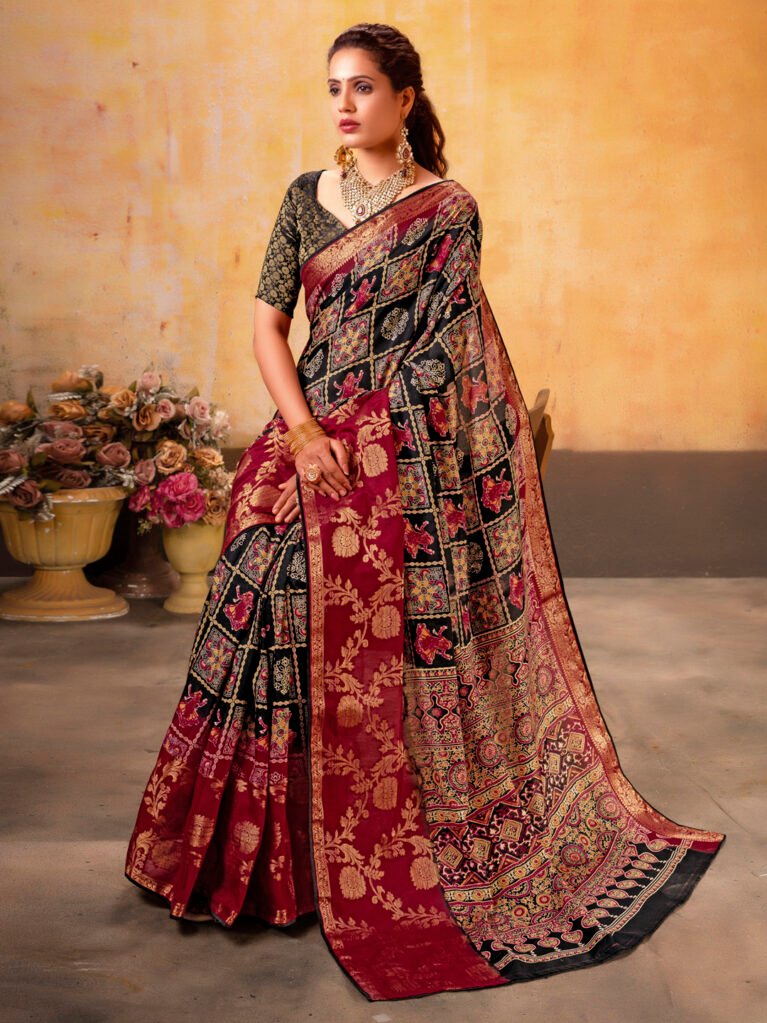 showcasing the beauty and craftsmanship of Festive Saree.